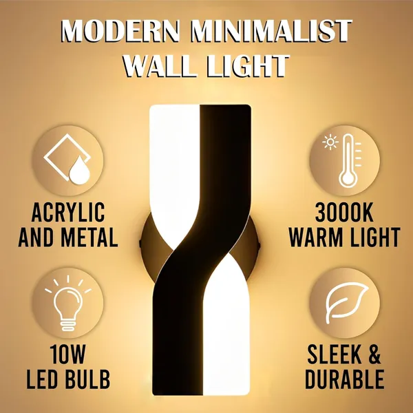 X_Shape_Wall_Light_Black_(Warm_White)-_12_INCH
