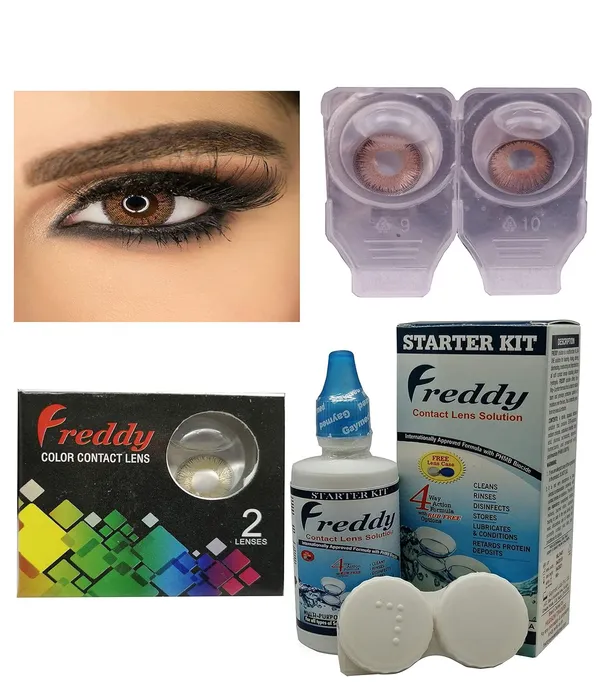 Freddy_Hazel_Monthly_Color_Contact_Lenses_(Zero_Power)_with_Free_Lens_Solution_&_Lens_Case/Container_Kit