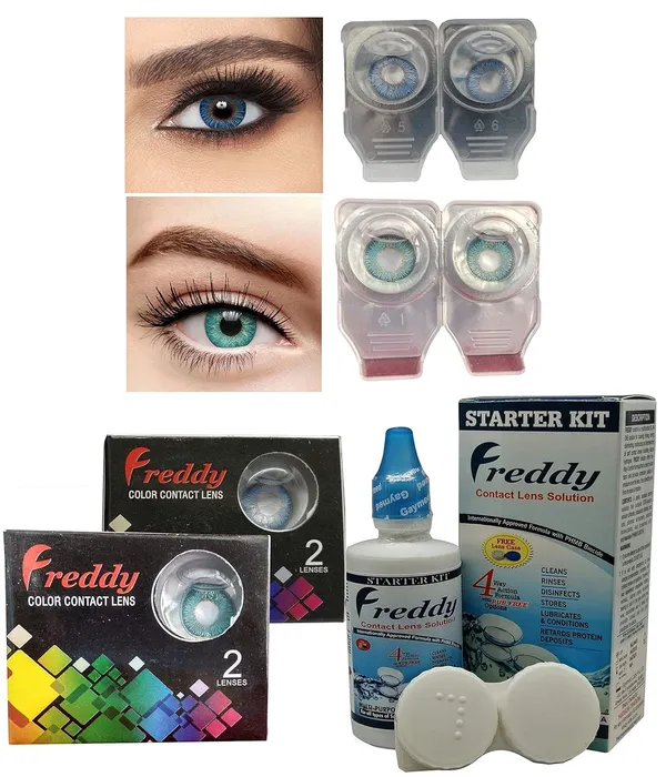 Freddy_2_pair_color_contact_lenses_with_lens_kit_(Truesapphire_&_Sea_blue)