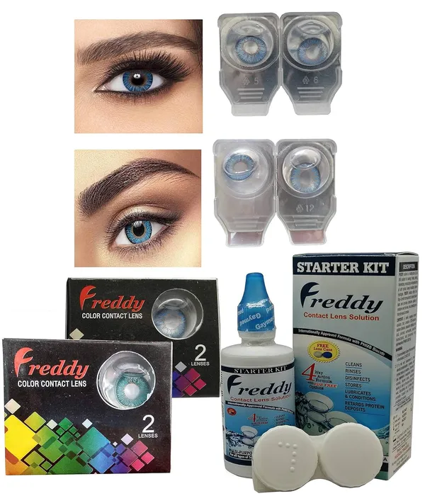 Freddy_2_pair_color_contact_lenses_with_lens_kit_(Truesapphire&_blue)