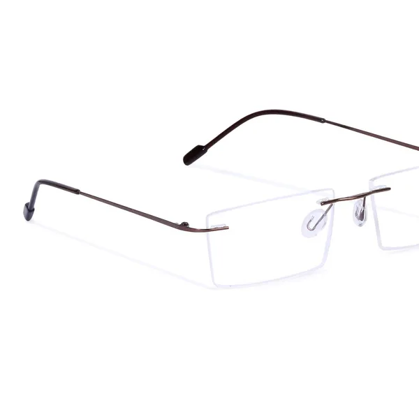 FREDDY_Rimless_Light_weight_Flexible_Spectacle_frame_|Frameless_Titanium_Rectangle_Shape_|For_Unisex|