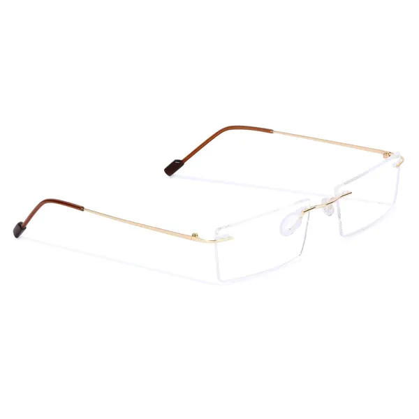 FREDDY_Rimless_Light_weight_Flexible_Spectacle_frame_|Frameless_Titanium_Rectangle_Shape_|For_Unisex|