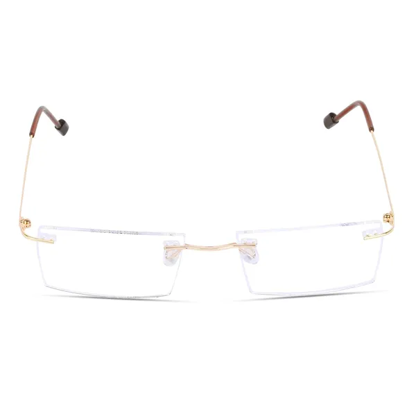 FREDDY_Rimless_Light_weight_Flexible_Spectacle_frame_|Frameless_Titanium_Rectangle_Shape_|For_Unisex|
