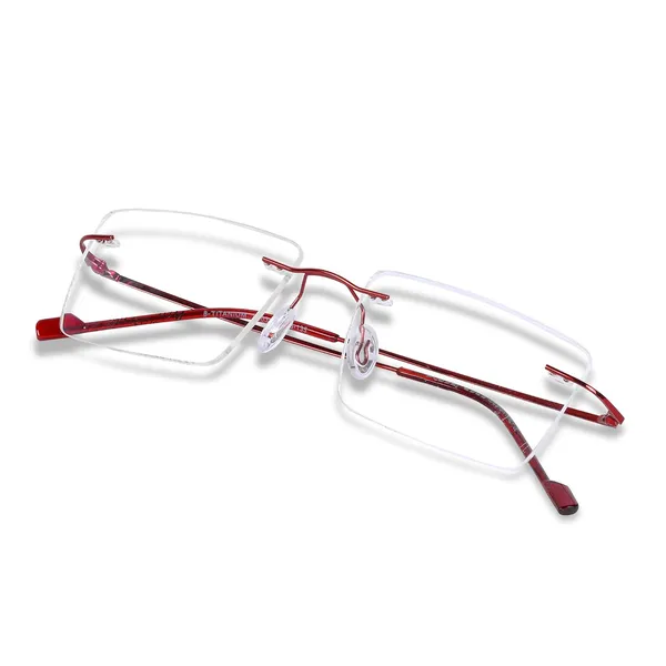 FREDDY_Rimless_Light_weight_Flexible_Spectacle_frame_|Frameless_Titanium_Rectangle_Shape_|For_Unisex|