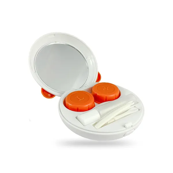 FREDDY_Contact_Lens_case_Box_with_Mirror,_tweezer_and_Stick_applicator_for_Unisex_|_Leakage_Proof_|_Travel_Container_kit_(Monkey)