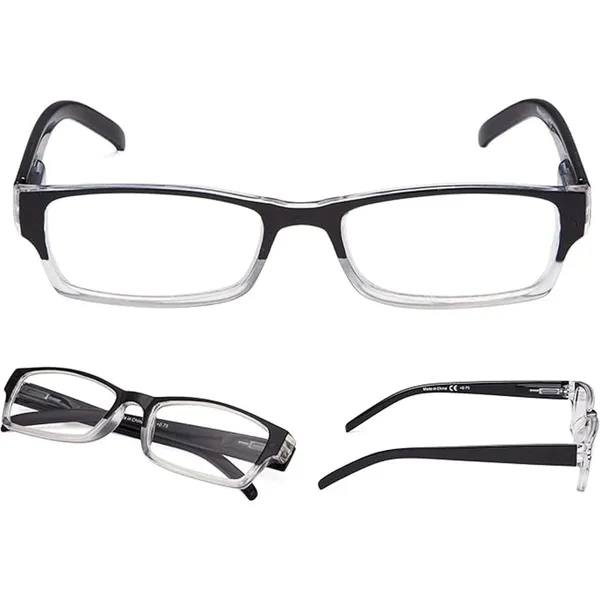 Reading_Glasses_Set,_Pack_of_2,_Full-Rim_Spring_Temple_Design,_Black/Clear_Frame,_Multiple_Powers_Available