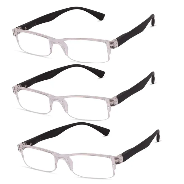 Clear_Frame_Reading_Glasses_with_Black_Temple_Arms,_Lightweight_Rectangular_Eyewear