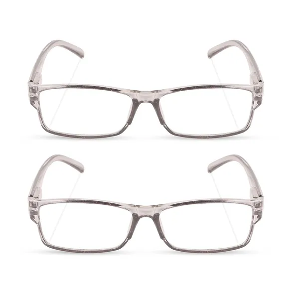 Freddy_Full_Rim_Reading_Glasses,_Rectangular_Frame,_Transparent_Grey,_Unisex,_2_Pack