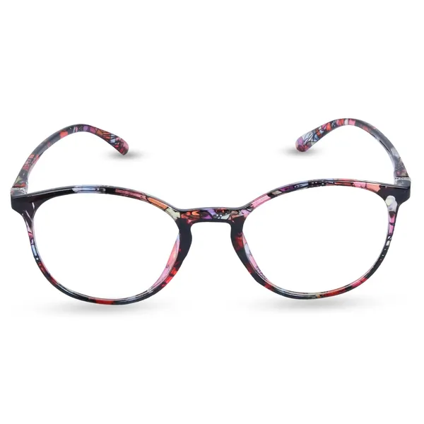 Freddy_Round_Spectacles_Frames_for_Men_Women,_Floral_Pattern_Frame,_Clear_Lens,_Designed_in_Italy