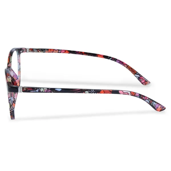 Freddy_Round_Spectacles_Frames_for_Men_Women,_Floral_Pattern_Frame,_Clear_Lens,_Designed_in_Italy