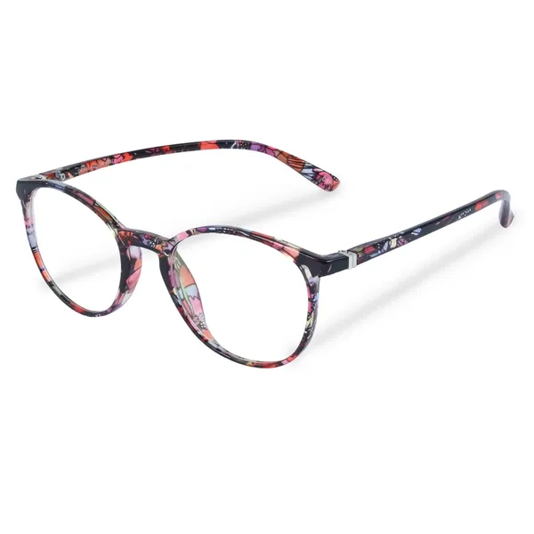 Freddy_Round_Spectacles_Frames_for_Men_Women,_Floral_Pattern_Frame,_Clear_Lens,_Designed_in_Italy