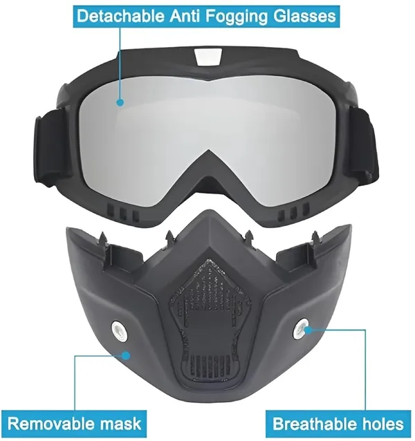 Black_Reusable_Goggle_Mask_Anti_Scratch_Face_&_Eyewear_Windproof_Dirt_Shield_With_Soft_Foam_Padded_Detachable_Mouth_Filter_For_Cycling_Bike_Off_Road_Racing_Ride_Unisex_(Mirror_Silver)