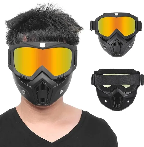 Yellow_Reusable_Goggle_Mask_Anti_Scratch_Face_&_Eyewear_Windproof_Dirt_Shield_With_Soft_Foam_Padded_Detachable_Mouth_Filter_For_Cycling_Bike_Off_Road_Racing_Ride_Unisex_(Yellow_Mercury)