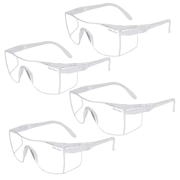 Clear_Wrap_Around_Safety_Goggle_For_Chemistry_Labs,_Dust_Protection,_Splash_Protection,Woodworking,_Grinding_And_For_Laboratory(Bsl-1)_(Pack_Of_4)