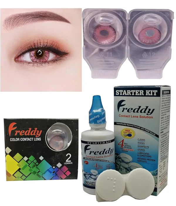 Pink_Monthly_Color_Contact_Lenses_(Zero_Power)_With_Free_Lens_Solution_&_Lens_Case/Container_Kit_(Pink)
