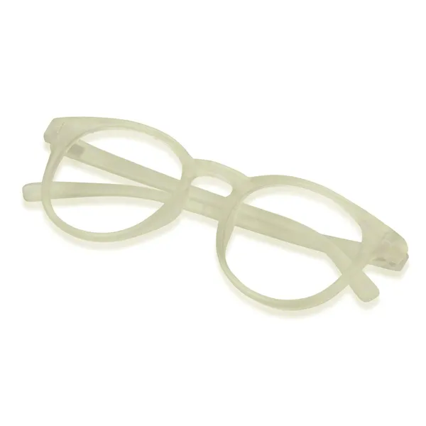 White_Yellow_Frame_With_Clear_Lens_Full_Rim_Round_Spectacle_Frame_For_Unisex