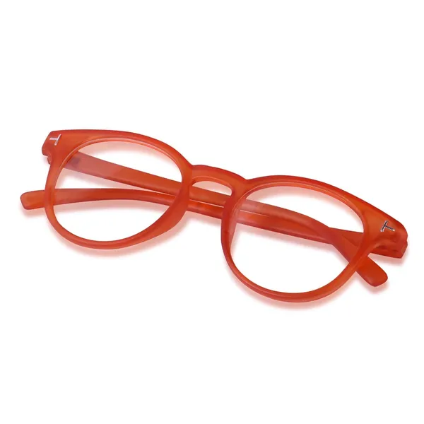 Orange_Clear_Lens_Full_Rim_Round_Spectacle_Frame_For_Unisex