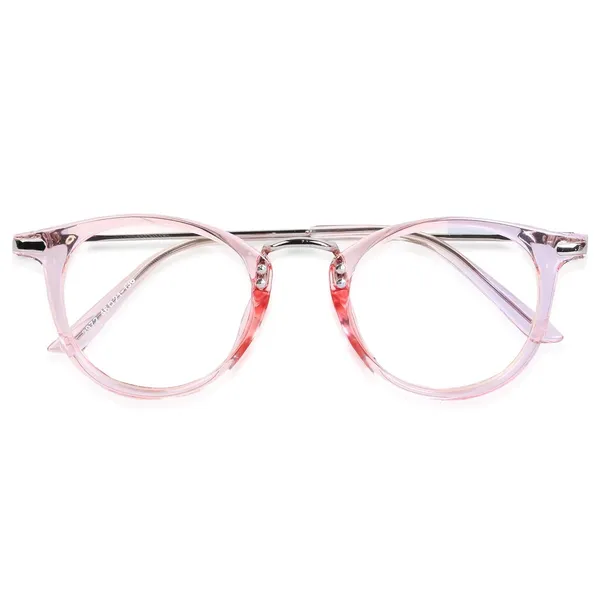 Water_Pink_Frame_Blue_Light_Blocking_Zero_Power_Anti-Glare_Retro_Round_Eyeglasses_|_UV_Protection_|_Unisex_|_Eye_Protection_Frame_For_Computer/Tablet/Laptop/Mobile/Tv