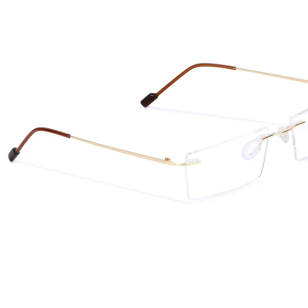 Golden_Rimless_Lightweight_Flexible_Spectacle_Frame_|_Frameless_Titanium_Rectangle_Shape_For_Unisex