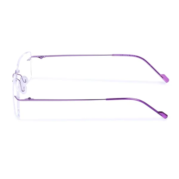 Purple_Rimless_Lightweight_Flexible_Spectacle_Frame_|_Frameless_Titanium_Rectangle_Shape_For_Unisex