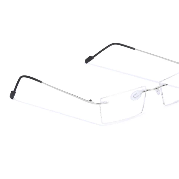 Silver_Rimless_Lightweight_Flexible_Spectacle_Frame_|_Frameless_Titanium_Rectangle_Shape_For_Unisex