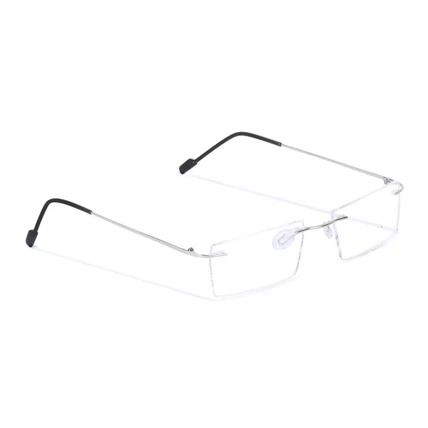 Silver_Rimless_Lightweight_Flexible_Spectacle_Frame_|_Frameless_Titanium_Rectangle_Shape_For_Unisex