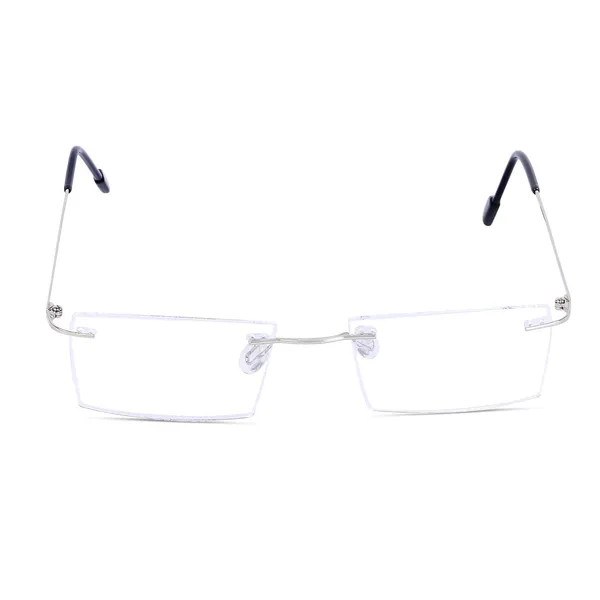 Silver_Rimless_Lightweight_Flexible_Spectacle_Frame_|_Frameless_Titanium_Rectangle_Shape_For_Unisex