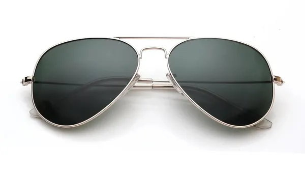 Green_Classic_Aviator_Sunglasses,_Golden_Metal_Frame,_Dark_Green_Lenses