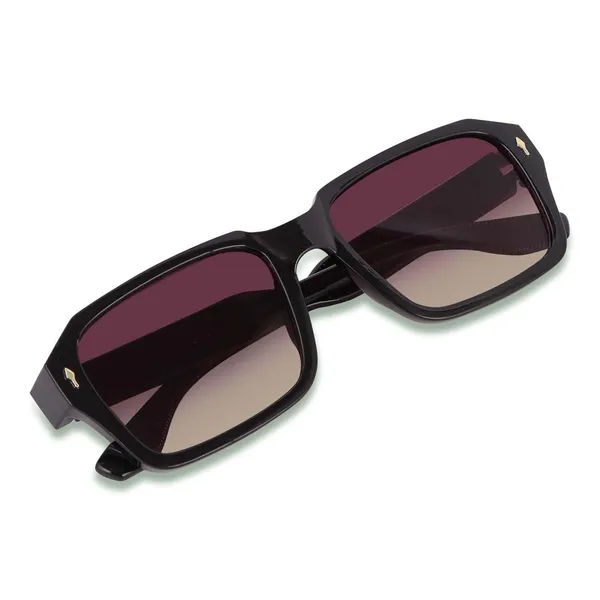 Black_Designer_Oversized_Square_Sunglasses,_Black_Frame_With_Gradient_Brown_Lenses,_Gold_Accents