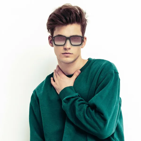 Black_Designer_Oversized_Square_Sunglasses,_Black_Frame_With_Gradient_Brown_Lenses,_Gold_Accents