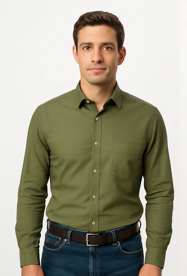 Olive_Green_Casual_Shirt_For_Men