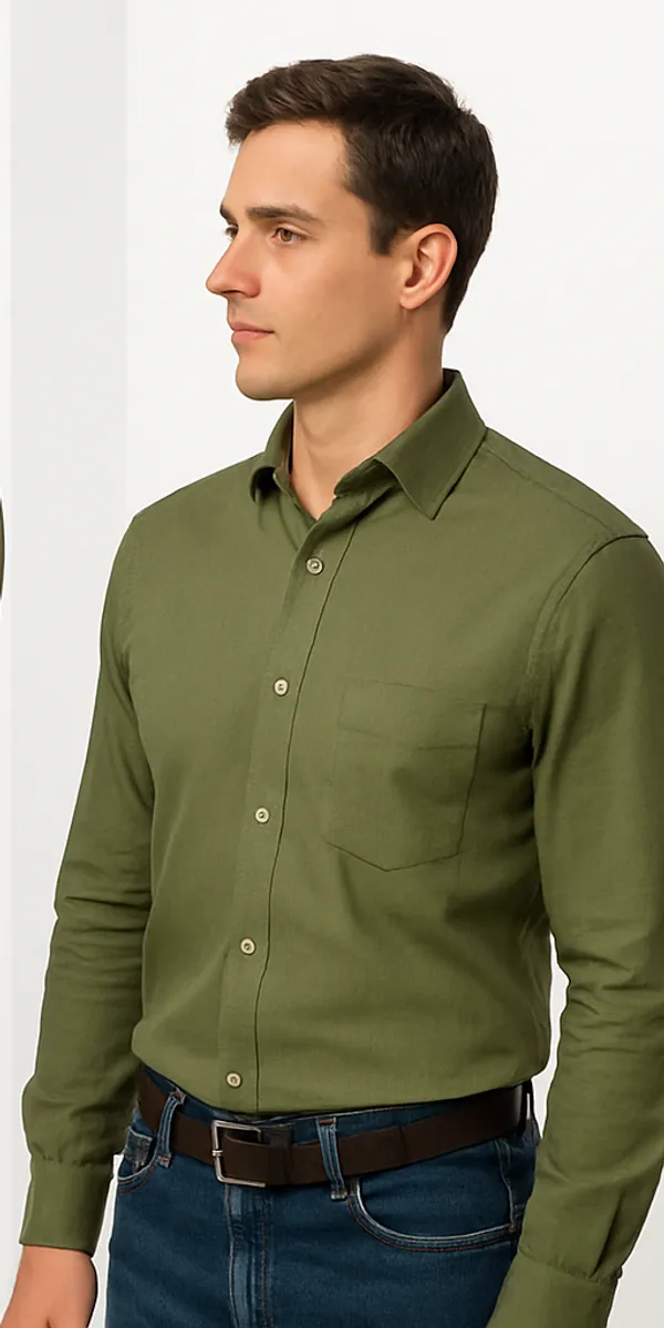 Olive_Green_Casual_Shirt_For_Men