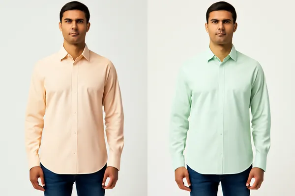 Peach_&_Green_Casual_Shirt_For_Men_(Pack_of_2)