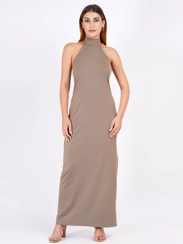 Neck_Grey_Classic_Western_Dress_For_Women