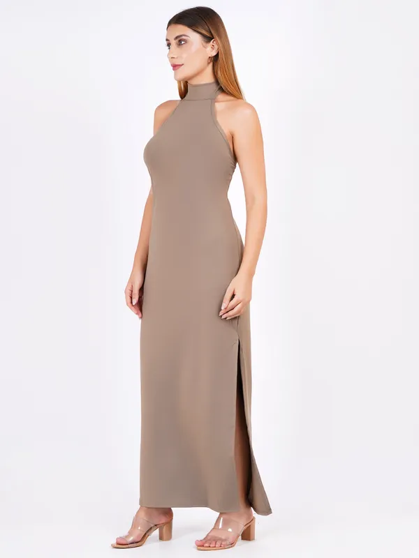 Neck_Grey_Classic_Western_Dress_For_Women