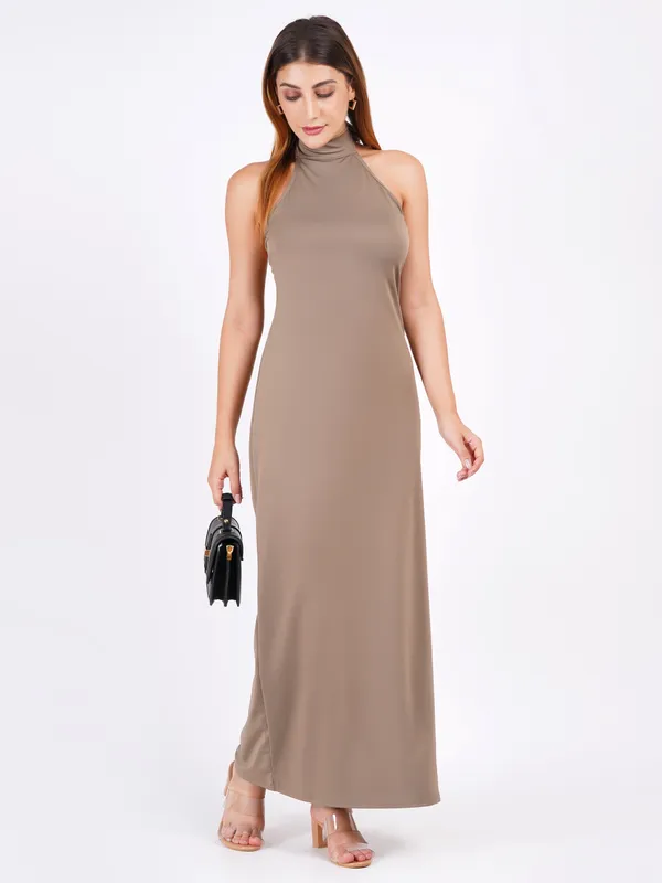 Neck_Grey_Classic_Western_Dress_For_Women