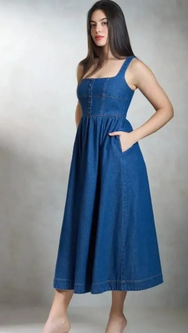 Blue_Denim_Classic_Western_Dress_For_Women