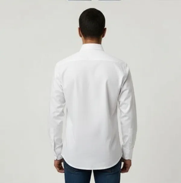 White_Cotton__Casual_Shirt_For_Men