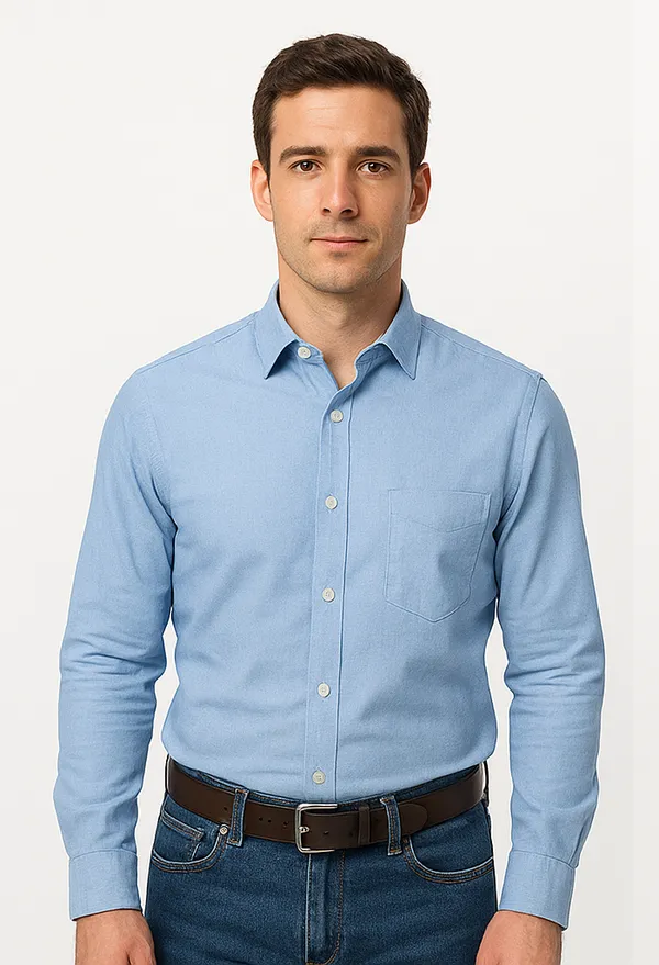 Greyish_Blue_Casual_Shirt_For_Men