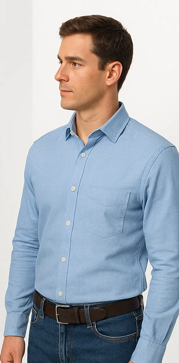 Greyish_Blue_Casual_Shirt_For_Men