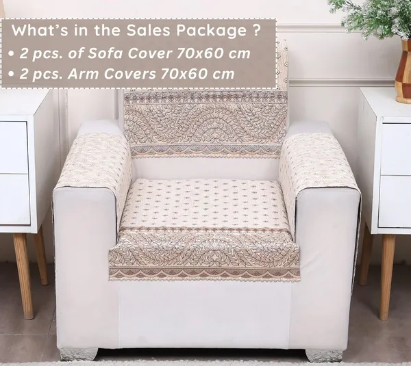 Fashion_Throw_Premium_Chenille_Sofa_Protector_1_Single_Seater,_Polka_Dot_Pattern_with_Geometric_Border_Design,_Sofa_Slipcovers_for_Couch_for_Living_Room_Wooden_Sofa_Beige,_1+Arms