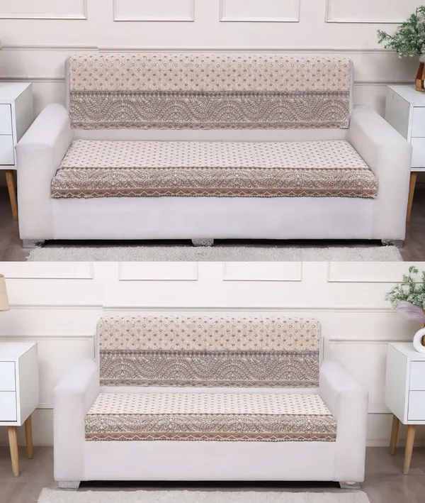 FASHION_THROW_|_Chenille_Sofa_Protector_&_Home_Decor_Upgrade_�_Beige_5_Seater_Sofa_Set_Cover_(3+1+1_Set)_Luxury_Fully_Covered_Furniture_Shield_(Beige,_3+2)