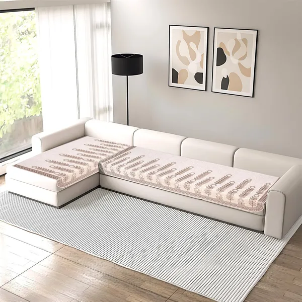 Fashion_Throw_'Urban_Leaf_Series'_Velvet_L_Shape_5_Seater_Sofa_Cover_(3+2),_Furniture_Protector_for_Pets,_Kids,_Sofa_Slipcover_for_Living_Room_(Beige,_L_Shape_(3+2))