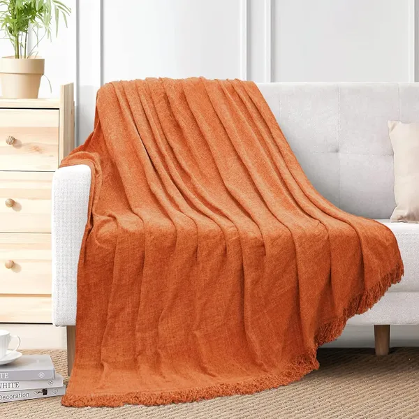 Burnt_Orange_Throw_Blanket_Soft_Cozy_Chenille_Throw_Blanket_With_Fringe_Tassel_For_Couch_Sofa_Chair_Bed_Living_Room_Gift