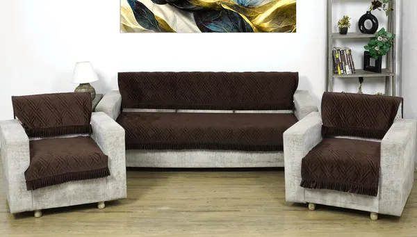 Coffee_3_Seater_Quilted_Velvet_Sofa_Cover_With_Frill_Washable_Durable_Protector_Mat_Enhancing_Living_Room_For_Sofa_Heritage_Weave_Collection