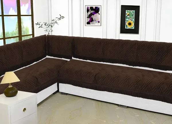 Coffee_3_Seater_Quilted_Velvet_Sofa_Cover_With_Frill_Washable_Durable_Protector_Mat_Enhancing_Living_Room_For_Sofa_Heritage_Weave_Collection