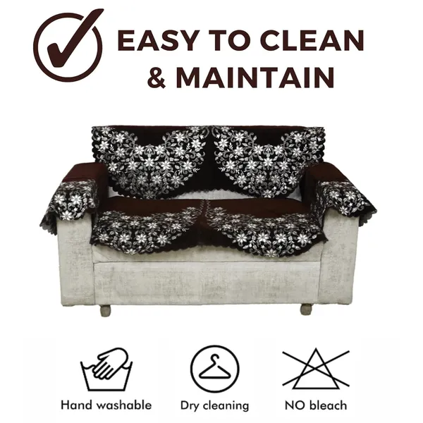 Coffee_Elegant_Chenille_Sofa_Cover_For_2_Seater_Washable_Durable_Anti-Slip_Furniture_Protector