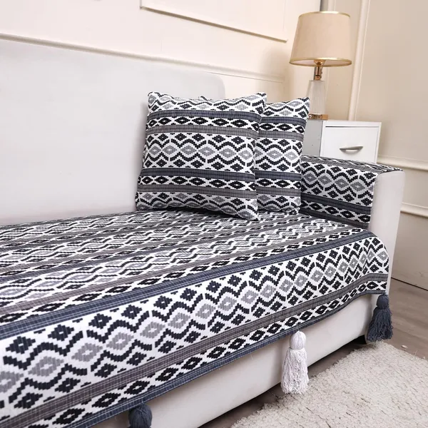 Fashion_Throw_Sofa_Cover_3_Seater_|_Chenille_Printed_Couch_Cover_with_Arm_Covers_&_Tassels_Design_|_Anti-Slip_Washable_Sofa_Protector_for_Living_Room_Furniture_(Dark_Grey,_3_Seater_(Half)_31"_x_70")