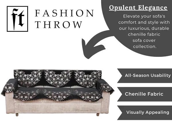 Dark_Grey_Elegant_Chenille_Sofa_Cover_For_3_Seater_Washable_Durable_Anti-Slip_Furniture_Protector