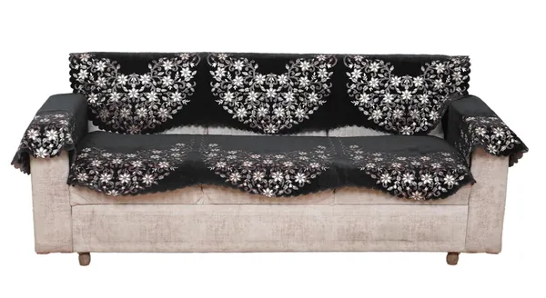 Dark_Grey_Elegant_Chenille_Sofa_Cover_For_3_Seater_Washable_Durable_Anti-Slip_Furniture_Protector